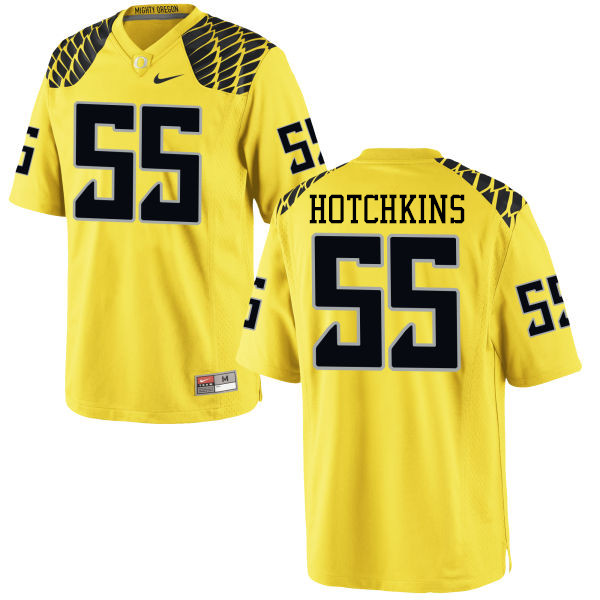 Men #55 A.J. Hotchkins Oregon Ducks College Football Jerseys-Yellow - Click Image to Close